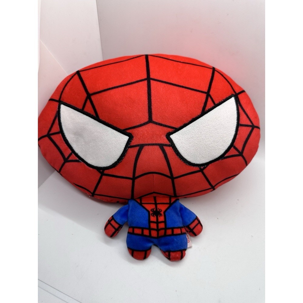 Marvel Spider-Man Plush‎ Pillow Miniso Big Head Soft Red Blue Stuffed Toy 10"